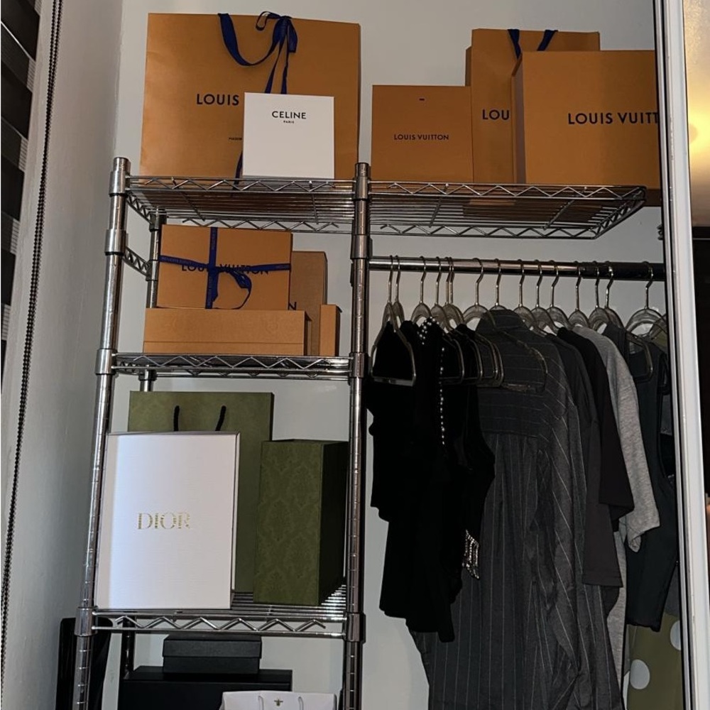 Louis Vuitton Tan and Blue Storage Bags